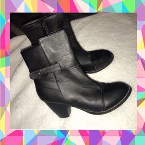 Black ankle boots